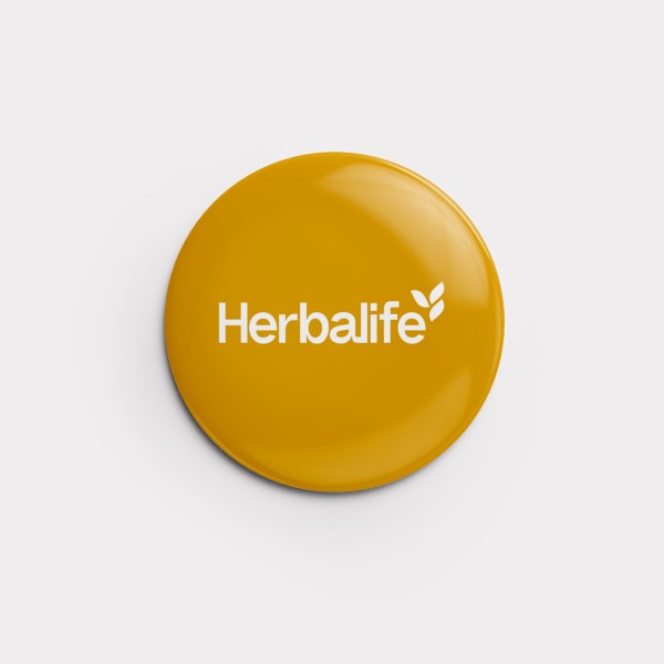 Button "Herbalife" 56 mm (Pumpkin)