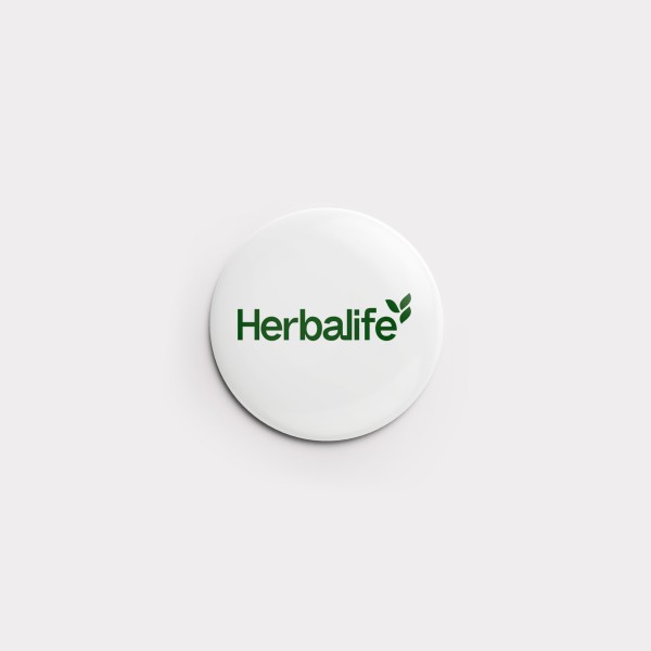 Mini-Button "Herbalife" 32 mm (White)